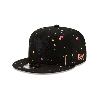 Black Memphis Grizzlies Hat - New Era NBA Neon Splatter 9FIFTY Snapback Caps USA3582976